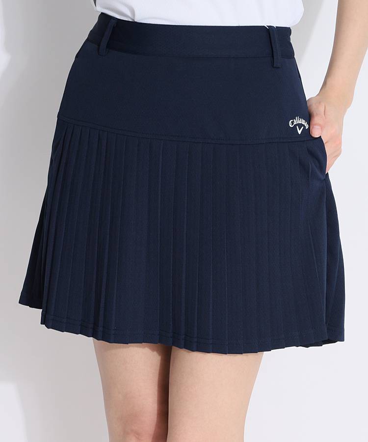 CA メッシュ細プリーツスカート