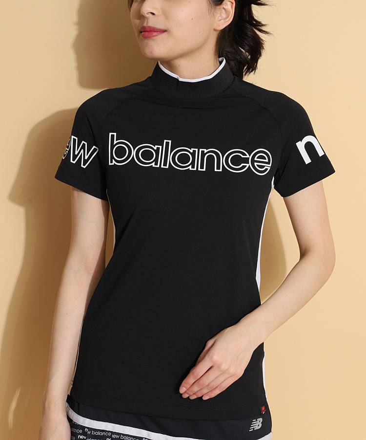 NB サイドLineリブモックネック半袖カットソー