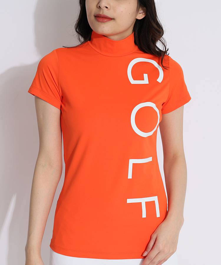 DE 防汚ビッグGOLFモックネック半袖カットソー